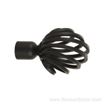 Black wrought iron curtain rod hot sale